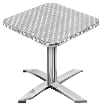 CT | Aluminium Bistro Tisch | B:T:H 60 x 60 x 75 cm | Quadratisch | Klappbar + Zusatzgewicht