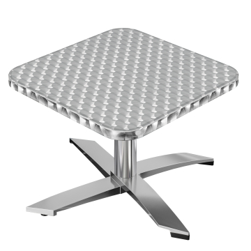 CT | Bistro Loungetisch | 60x60xH39cm | Edelstahl / Aluminium | Zusatzgewicht | Klappbar