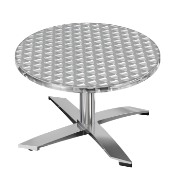 CT | Bistro Loungetisch | Ø60xH39cm | Edelstahl / Aluminium | Zusatzgewicht