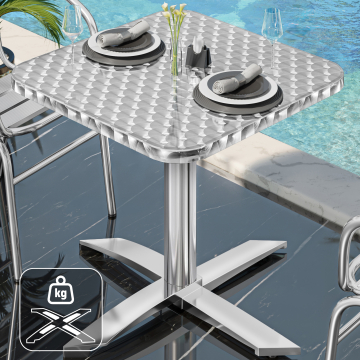CT | Tavolo da bistrot | 60x60xH75cm | Acciaio inox / Alluminio | Peso aggiuntivo