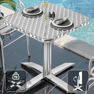 CT | bistrobord | 60x60xH75cm | rustfritt stål / aluminium | ekstra vekt | Sammenleggbar