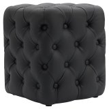 CUBO | Bistro sittpallar | Svart | Läder | Chesterfield