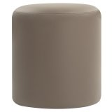 CUBO | Bistro Sitzwürfel | Taupe | Leder | Ø 42 cm