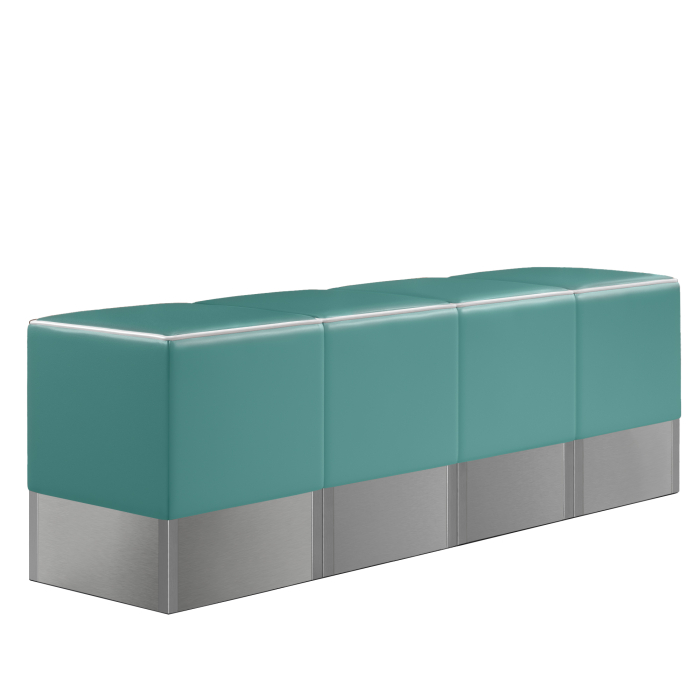 CUBO | Bistro Hockerbank | Türkis | Leder