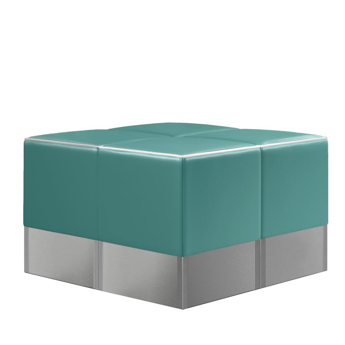 CUBO | Bistro Hockerbank | Türkis | Leder