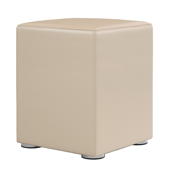 CUBO FULL | Bistro Sitzwürfel | Creme | Leder