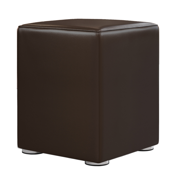 CUBO FULL | Bistro Sitzwürfel | Braun | Leder