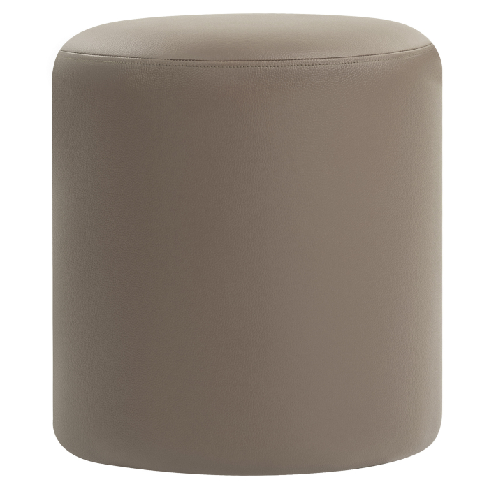 CUBO | Bistro Sitzwürfel | Taupe | Leder | Ø 42 cm