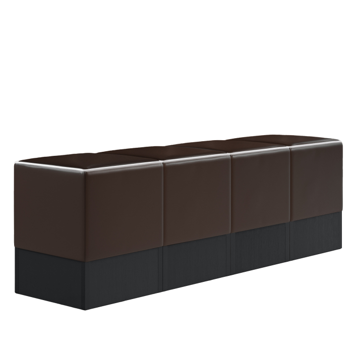 CUBO | Horeca Poef Set | Bruin | Leer