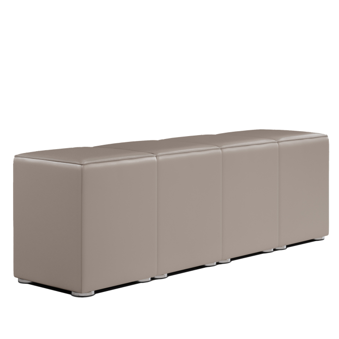 CUBO FULL | Horeca Poef Set | Taupe | Leer