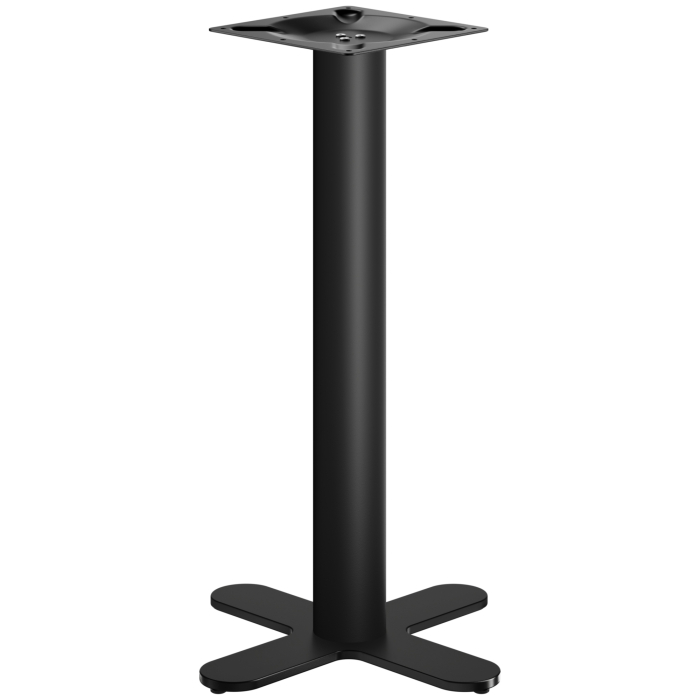 CURVED | Bistro Stehtischgestell | Schwarz | Höhe: 104 cm | Säule: Ø 7,6 cm | Fuß: Ø 58  cm