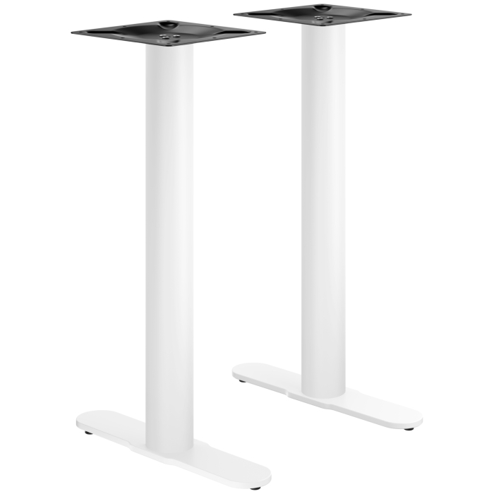 Curved | Bistro Table Frame | Bistro Double Standing Table Frame | White | Height: 104 cm | Column: Ø 9.5 cm | Base: L 58 cm