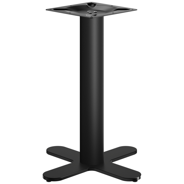 CURVED | Bistro Tischgestell | Schwarz | Höhe: 71 cm | Säule: Ø 7,6 cm | Fuß: Ø 58  cm