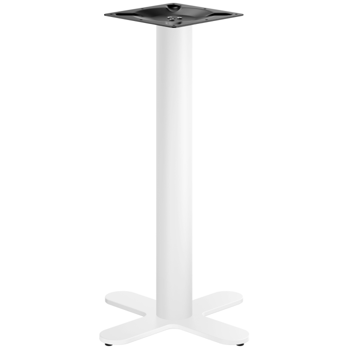 Curved | Bistro Table Frame | Bistro Bar Table Frame | White | Height: 104 cm | Column: Ø 9.5 cm | Base: Ø 58 cm