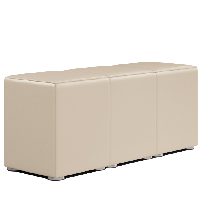 CUBO FULL | Horeca Poef Set | Creme | Leer