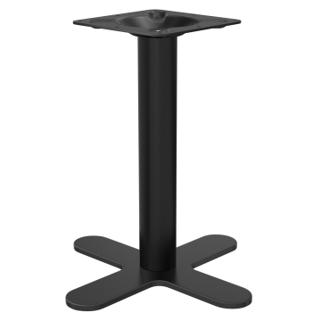 COURBÉE | Structure de table bistro | Noire | Hauteur : 71 cm | Colonne : Ø 7,6 cm | Base : Ø 58 cm