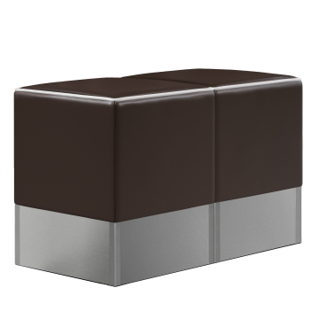 CUBO | Bistro Hockerbank | Braun | Leder