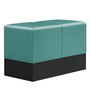 CUBO | Bistro Hockerbank | Türkis | Leder