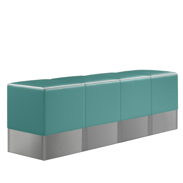 CUBO | Bistro Hockerbank | Türkis | Leder