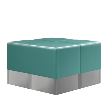 CUBO | Bistro Hockerbank | Türkis | Leder