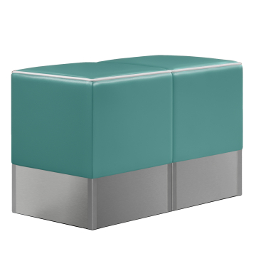 CUBO | Bistro Hockerbank | Türkis | Leder