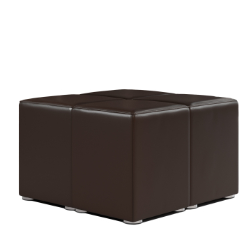 CUBO FULL | Bistro Hockerbank | Braun | Leder