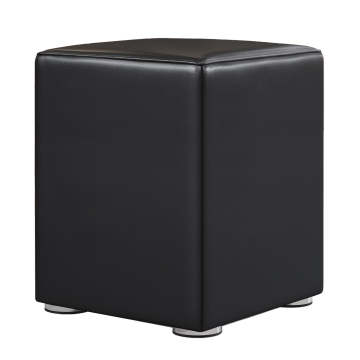 CUBO FULL | Bistro Sitzwürfel | Schwarz | Leder