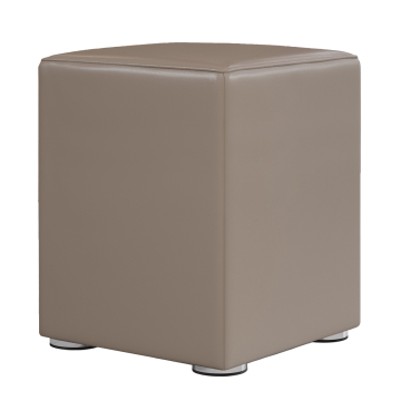 CUBO FULL | Bistro Sitzwürfel | Taupe | Leder