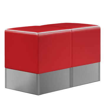 CUBO | Horeca Poef Set | Rood | Leer