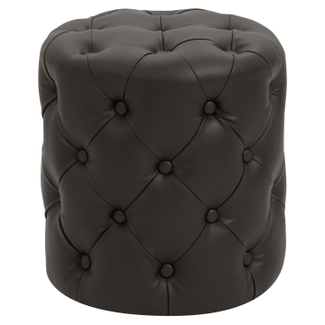 CUBO | Bistro Sitzwürfel | Braun | Leder | Chesterfield | Ø 42 cm