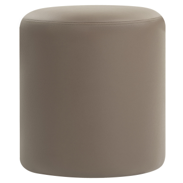 CUBO | Bistro Sitzwürfel | Taupe | Leder | Ø 42 cm