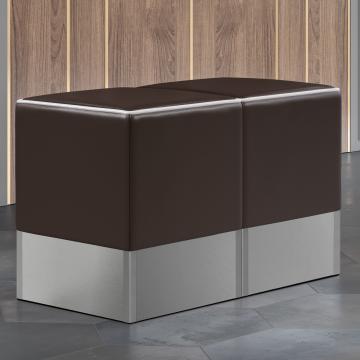 CUBO | Horeca Poef Set | Bruin | Leer