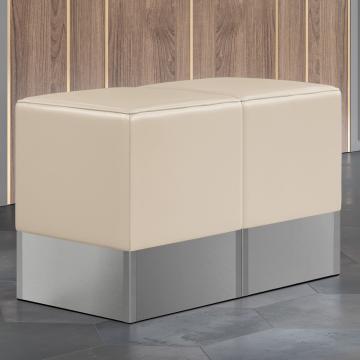CUBO | Cube Seating Set | Cream | Leather
