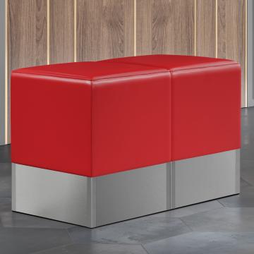 CUBO | Cube Seating Set | Red | Leather