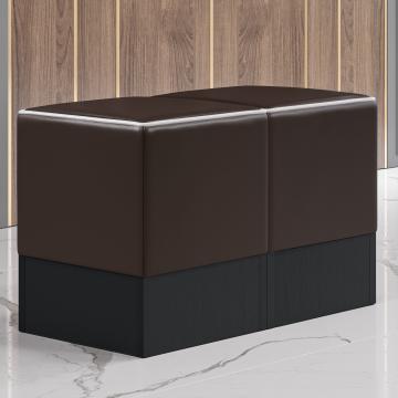 CUBO | Horeca Poef Set | Bruin | Leer