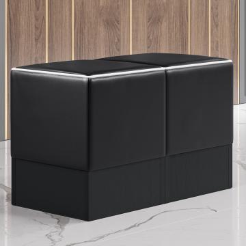 CUBO | Horeca Poef Set | Zwart | Leer