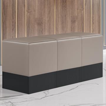 CUBO | Istuinkuutio Setti | Taupe | Nahka