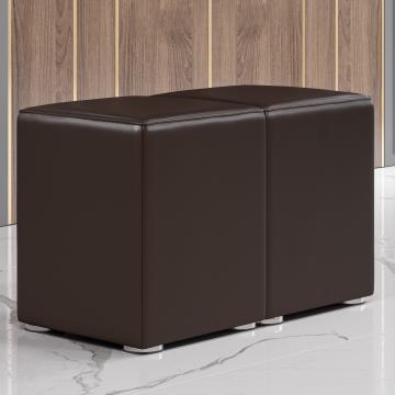 CUBO FULL | Horeca Poef Set | Bruin | Leer