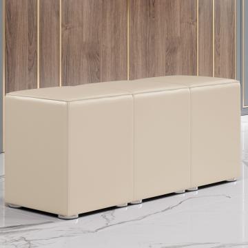 CUBO FULL | Cube Seating Set | Cream | Leather