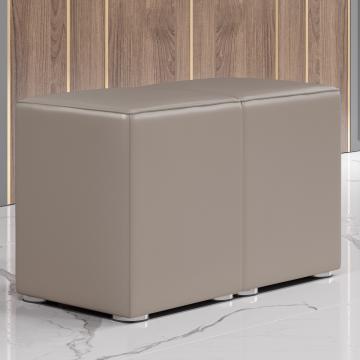 CUBO FULL | Horeca Poef Set | Taupe | Leer