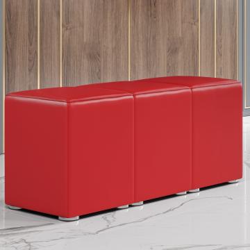 CUBO FULL | Cube Seating Set | Red | Leather
