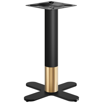 Buet | Bistrobordramme | Bistrobordramme | Gull/Svart | Høyde: 71 cm | Søyle: Ø 7,6 cm | Fot: Ø 58 c
