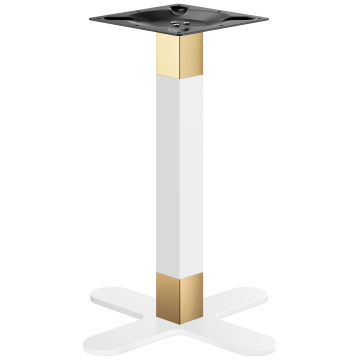Curvado | Estructura de mesa de bistró | Estructura de mesa de bistró | Dorado/Blanco | Altura: 71 c