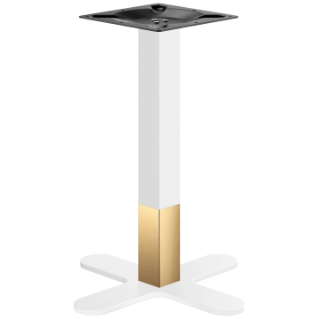 Curvado | Estructura de mesa de bistró | Estructura de mesa de bistró | Dorado/Blanco | Altura: 71 c