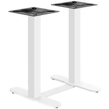 Forme incurvée | Structure de table bistro | Structure de table bistro double | Blanc | Hauteur : 71
