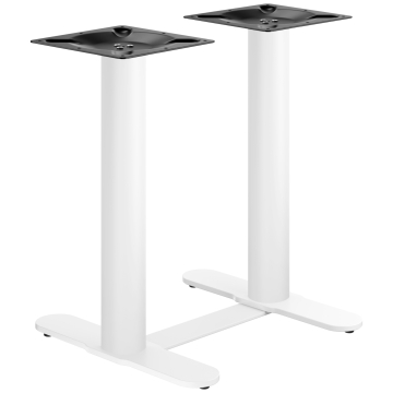 Forme incurvée | Structure de table bistro | Structure de table bistro double | Blanc | Hauteur : 73