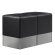 CUBO | Kub fotpall set | Svart | Läder