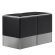 CUBO | Kub fotpall set | Svart | Läder
