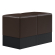 CUBO | Kub fotpall set | Brun | Läder