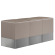 CUBO | Cube puf sæt | Taupe | Læder
